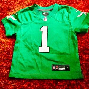 4t authentic Hurts Eagles jersey old school green